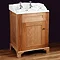 Silverdale Victorian 635mm Wide Vanity Unit - Light Oak Large Image