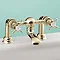 Silverdale Victorian Bath Filler Bridge Taps Gold Large Image