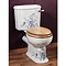 Silverdale Victorian Blue Garden Pattern Close Coupled Toilet - Excludes Seat Large Image