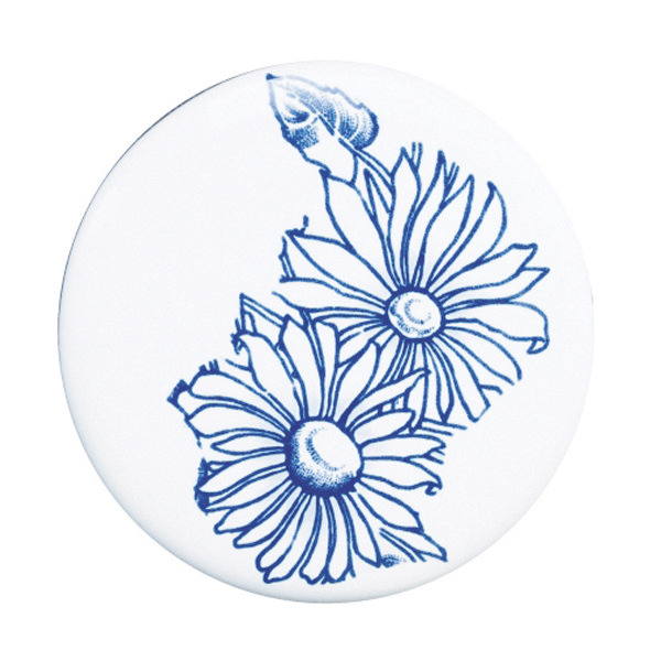 Silverdale Victorian Blue Garden Pattern 635mm Wide Basin with Full Pedestal Standard Large Image