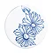 Silverdale Victorian Blue Garden Pattern 635mm Wide Basin with Full Pedestal Standard Large Image