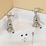 Silverdale Victorian Cloakroom Basin Pillar Taps Chrome  Profile Large Image
