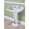 Silverdale Victorian Garden Pattern 635mm Wide Basin with Full Pedestal Profile Large Image