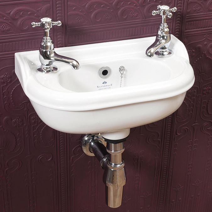 Silverdale Victorian Micro Cloakroom Basin - 400mm Wide Large Image