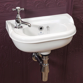 Silverdale Victorian Micro Cloakroom Basin (400mm Wide - LH 1 Tap Hole) Large Image