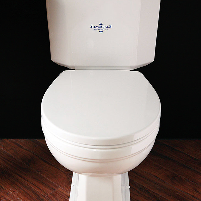 Silverdale White Soft-Close Thermoset Toilet Seat Large Image
