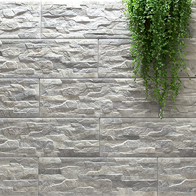 Silvetta Grey Stone Effect Split Face Tiles - 150 x 450mm