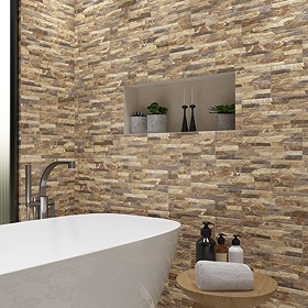 Silvetta Mix Stone Effect Split Face Tiles - 150 x 450mm