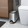 simplehuman 10 Litre Butterfly Pedal Bin - Brushed Steel - CW1899 In Bathroom Large Image