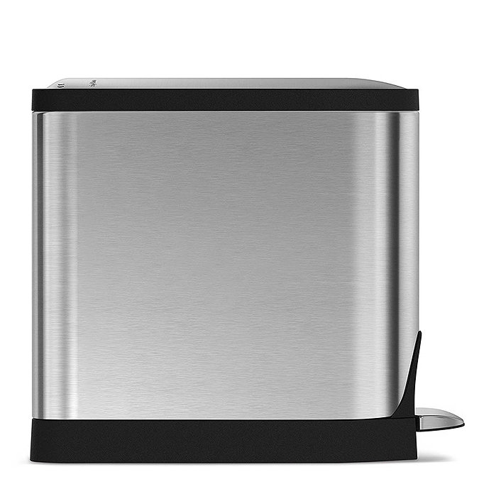 simplehuman 10 Litre Butterfly Pedal Bin - Brushed Steel - CW1899  Feature Large Image