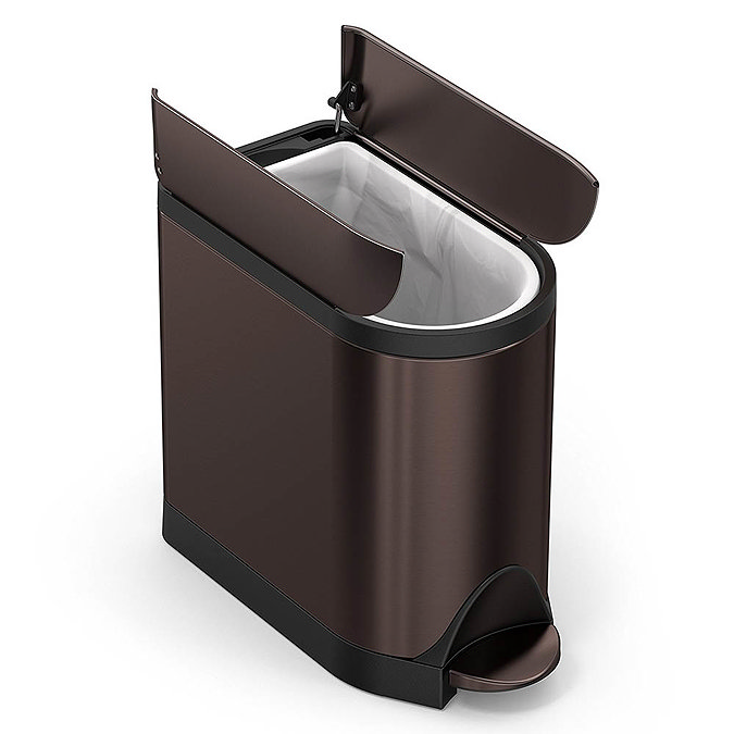 simplehuman 10 Litre Butterfly Pedal Bin - Dark Bronze - CW2043  Feature Large Image