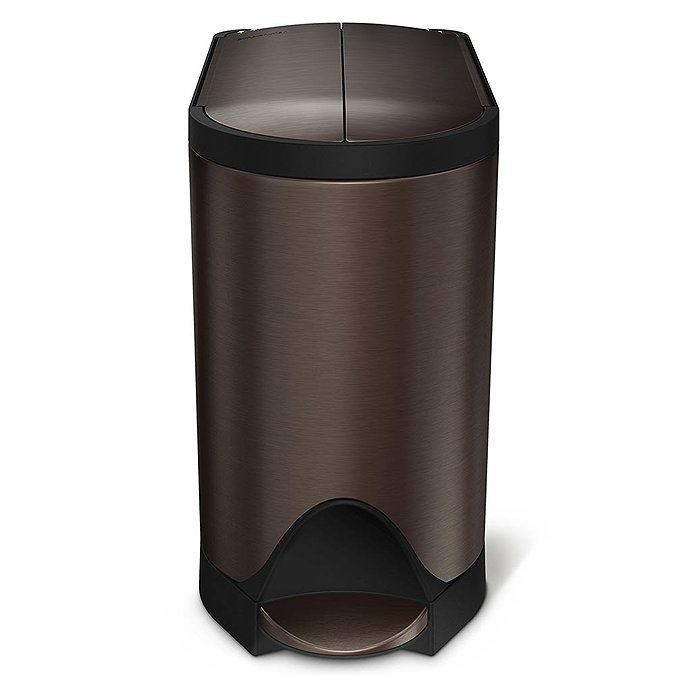 simplehuman 10 Litre Butterfly Pedal Bin - Dark Bronze - CW2043 Large Image