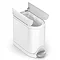 simplehuman 10 Litre Butterfly Pedal Bin - White Steel - CW2042  Feature Large Image