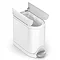 simplehuman 10 Litre Butterfly Pedal Bin - White Steel - CW2042 Feature Large Image