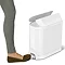 simplehuman 10 Litre Butterfly Pedal Bin - White Steel - CW2042  Standard Large Image