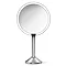 simplehuman Rechargeable Freestanding 20cm Cosmetic Sensor Mirror Pro - Brushed Steel - ST3007  Feat