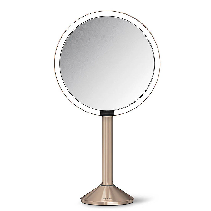 simplehuman Rechargeable Freestanding 20cm Cosmetic Sensor Mirror Pro - Rose Gold Steel - ST3011  Fe