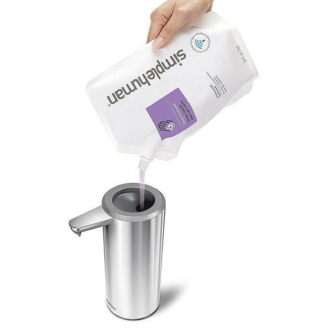 simplehuman Rechargeable Liquid Sensor Pump Soap Dispenser - Brushed Steel - ST1043  Profile Large I