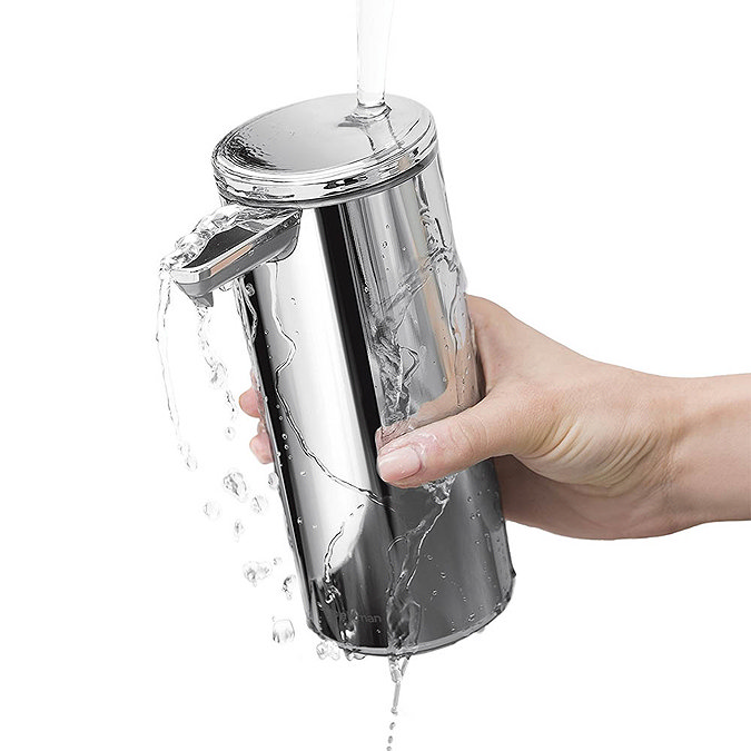 simplehuman Rechargeable Liquid Sensor Pump Soap Dispenser - Polished Steel - ST1044  Standard Large