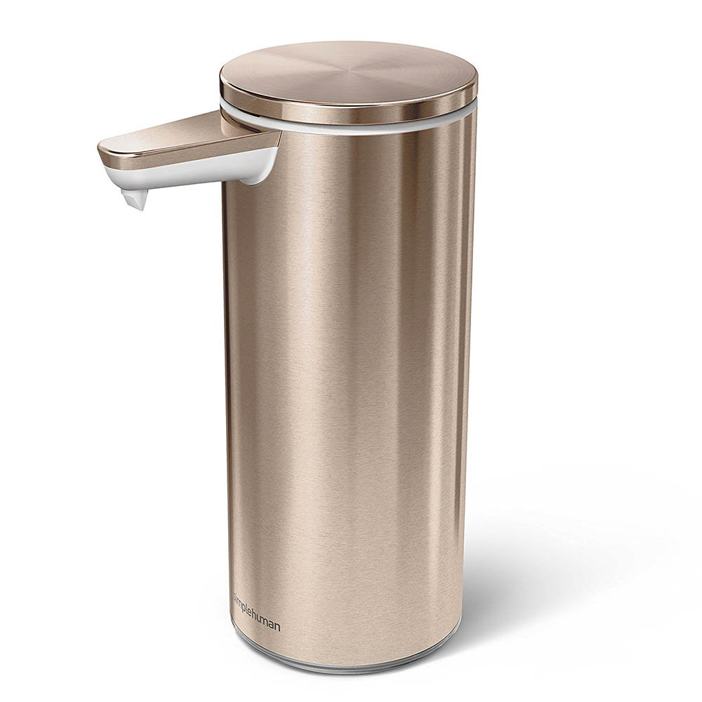 simplehuman Rechargeable Liquid Sensor Pump Soap Dispenser - Rose Gold Steel - ST1046 Large Image