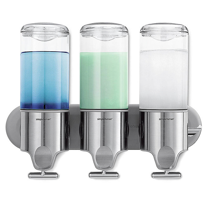 simplehuman Triple Wall Mounted Pump Soap Dispenser - BT1029 Large Image