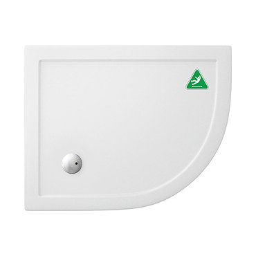 Simpsons Anti-Slip Offset Quadrant 35mm Acrylic Shower Tray with Waste - Right Hand - Various Size O