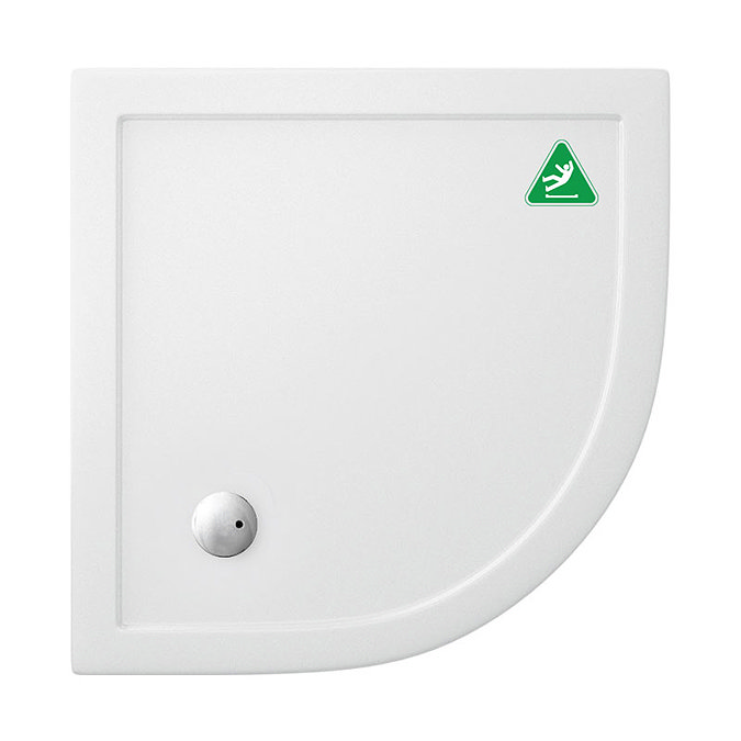 Simpsons Anti-Slip Quadrant 35mm Acrylic Shower Tray with Waste - Various Size Options Large Image