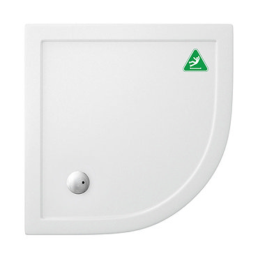Simpsons Anti-Slip Quadrant 35mm Acrylic Shower Tray with Waste - Various Size Options Profile Large