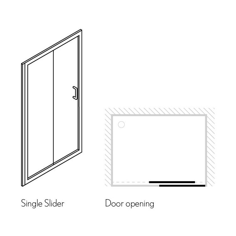 Simpsons - Classic Single Slider Shower Door - 4 Size Options at ...