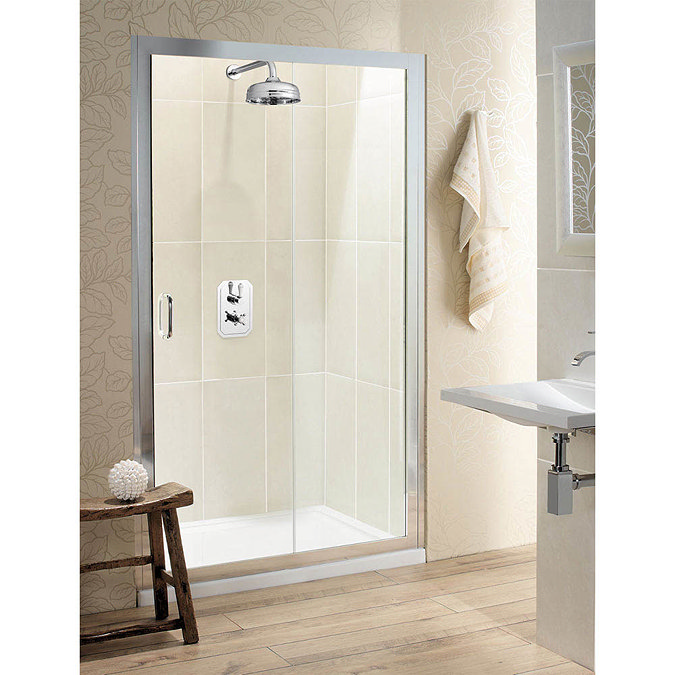 Simpsons - Classic Single Slider Shower Door - 4 Size Options  Feature Large Image