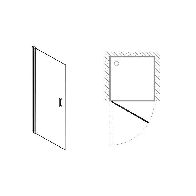Simpsons - Click Hinged Shower Door - 2 Size Options Profile Large Image