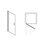 Simpsons - Click Hinged Shower Door - 2 Size Options Profile Large Image