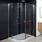 Simpsons Design Offset Quadrant Single Hinged Door Shower Enclosure - 3 Size Options Large Image