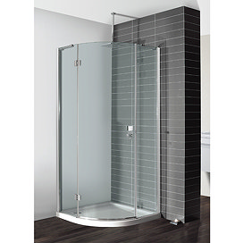 Simpsons - Design Quadrant Single Hinged Door Shower Enclosure - 3 Size Options Large Image