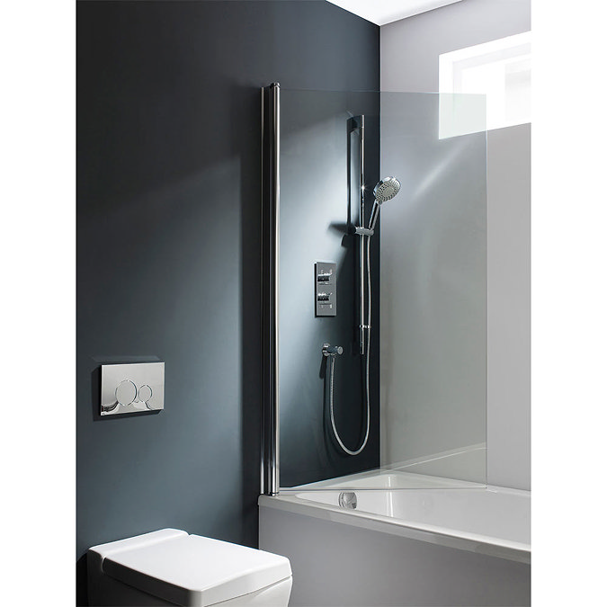 Simpsons - Design Semi-Frameless Single Bath Screen - 850mm  Feature Large Image