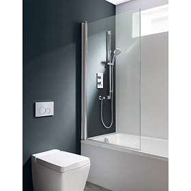 Simpsons - Design Semi-Frameless Single Bath Screen - 850mm Large Image