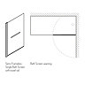 Simpsons Design Semi-Frameless Single Bath Screen + Towel Rail (850mm)  Profile Large Image