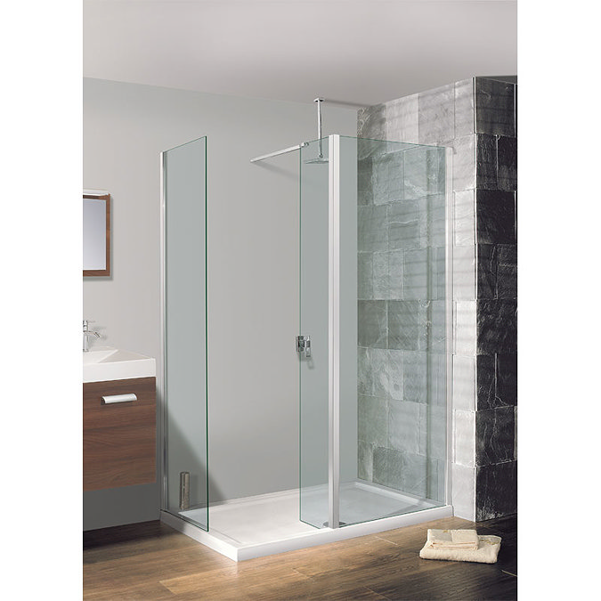 Simpsons - Design Semi-Frameless Walk In Shower Enclosure - 1400 x 900mm Large Image