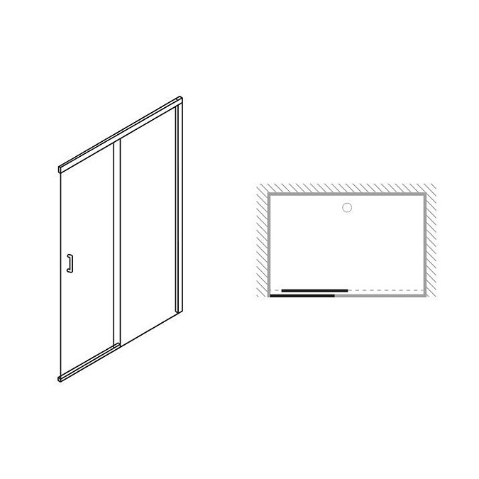 Simpsons - Design Soft Close Slider Shower Door - 5 Size Options Feature Large Image