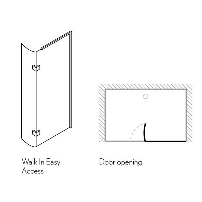 Crosswater - Design View Walk In Easy Access Shower Enclosure - 2 Size ...