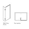 Simpsons - Design View Walk In Easy Access Shower Enclosure - 2 Size Options  In Bathroom Large Imag