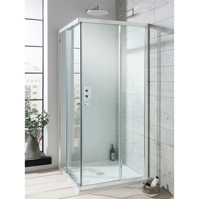 Simpsons Edge Corner Entry Shower Enclosure - 3 Size Options Profile Large Image