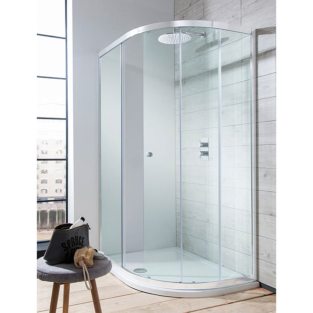 Crosswater Edge Offset Quadrant Single Door Shower Enclosure 3 Size