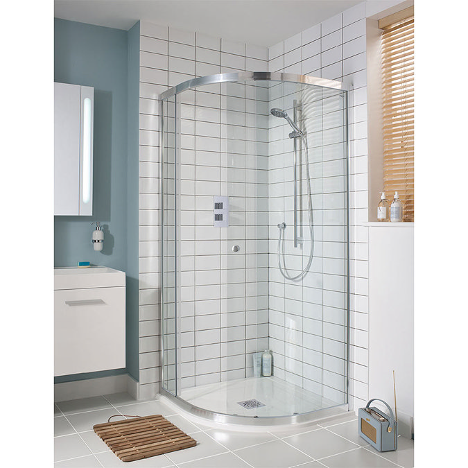 Simpsons - Edge Quadrant Single Door Shower Enclosure - 3 Size Options Large Image