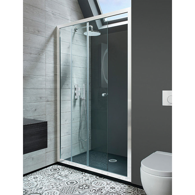 Simpsons - Edge Single Slider Shower Door - Various Size Options Large Image