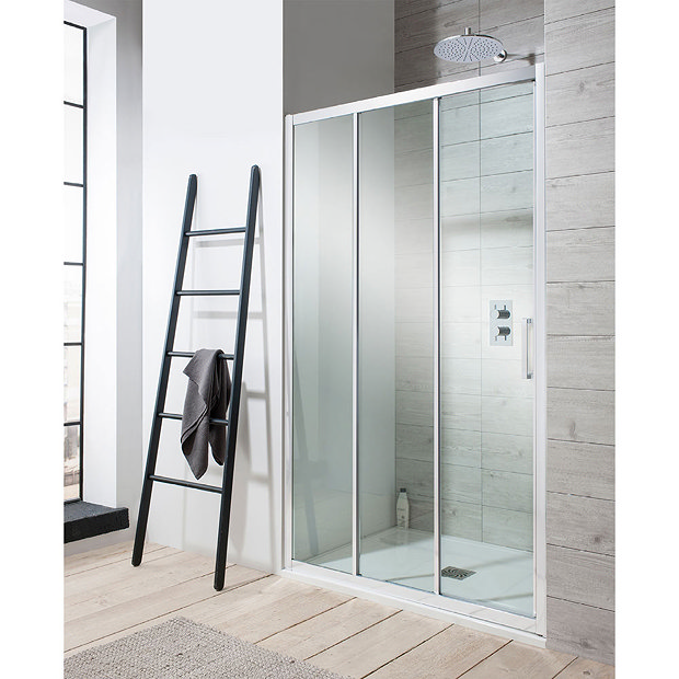 Crosswater Edge Triple Sliding Shower Door Victorian Plumbing.co.uk