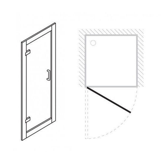 Simpsons - Elite Mirrored Hinged Door - 4 Size Options Profile Large Image