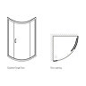 Simpsons Elite Offset Quadrant Single Door Shower Enclosure - 3 Size Options  Profile Large Image
