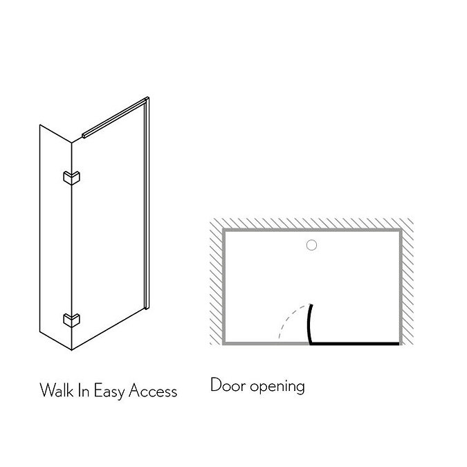 Simpsons - Elite Walk In Easy Access Shower Enclosure - 3 Size Options Profile Large Image