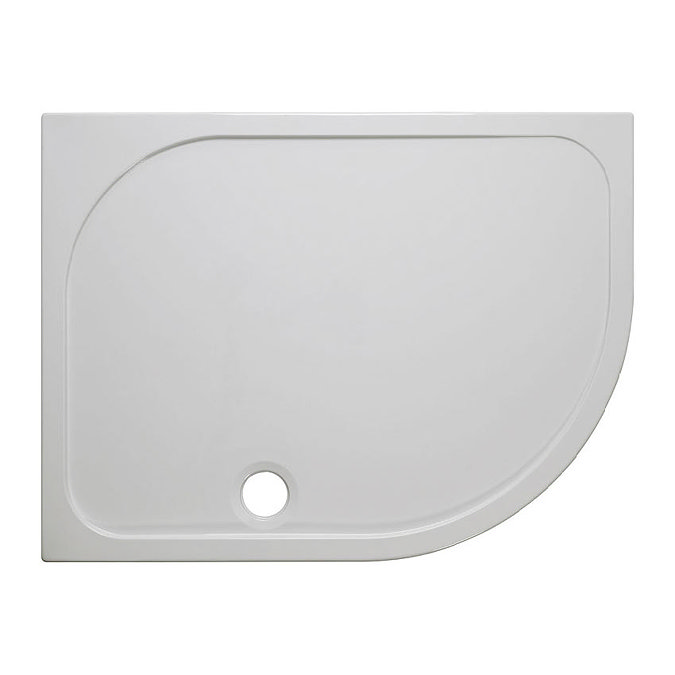 Simpsons Offset Quadrant 45mm Low Level Stone Resin Shower Tray with Waste - Right Hand - Various Si